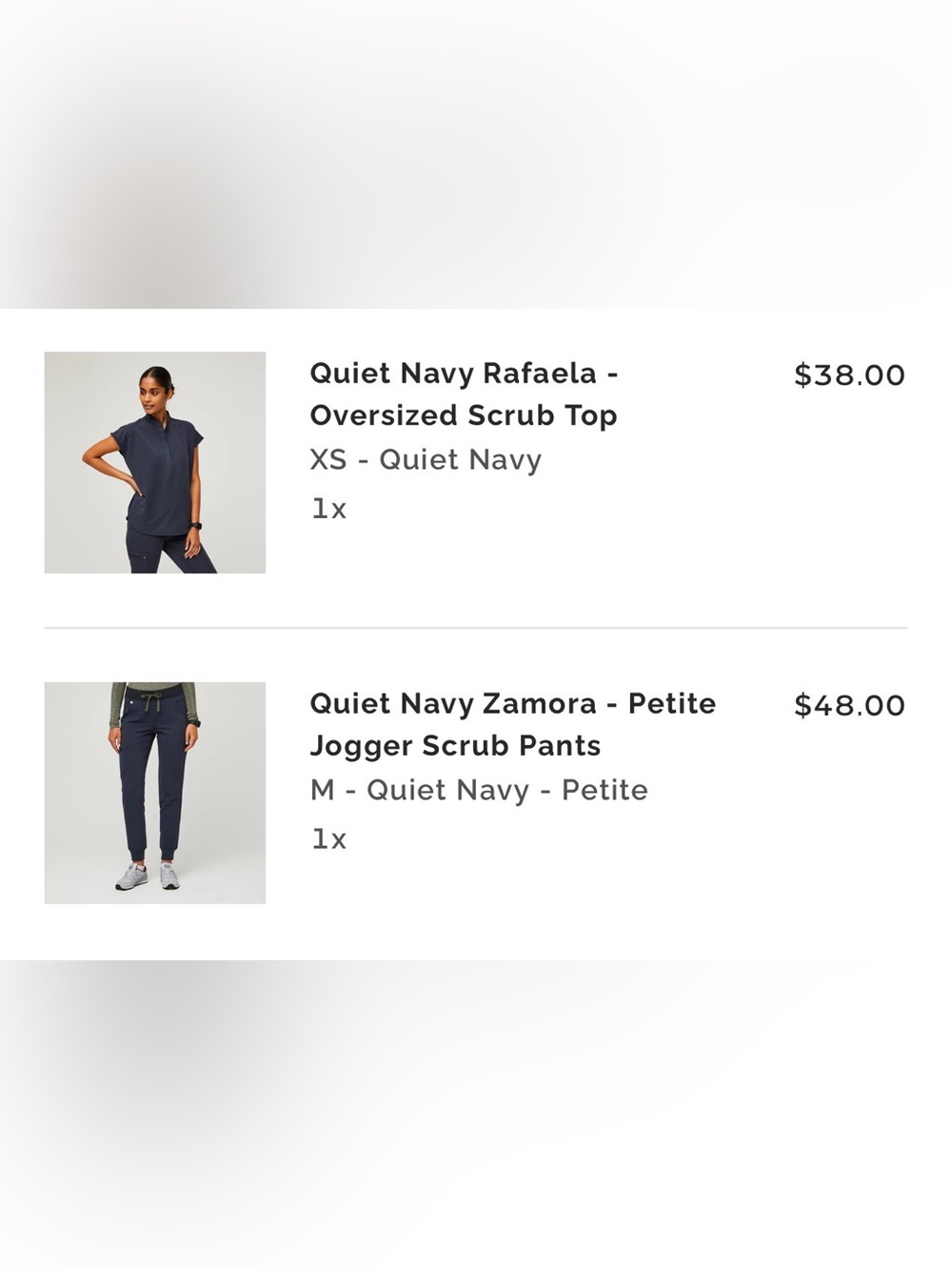 FIGS quiet Navy Scrub Pants Set - Picture 2 of 2